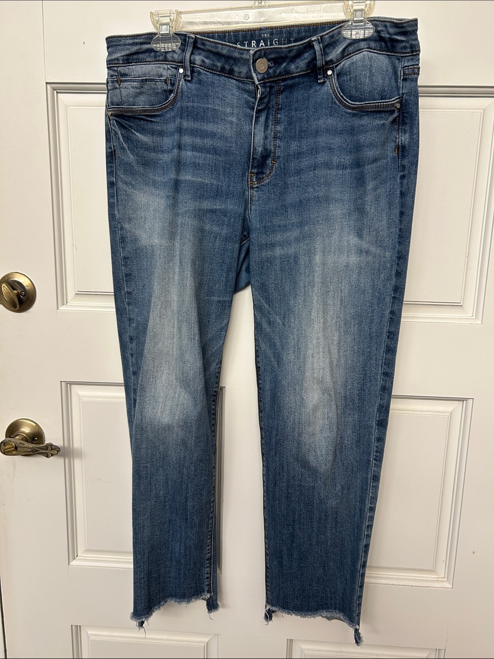 White House Black Market Straight Fit Jeans - Blue, Classic Denim